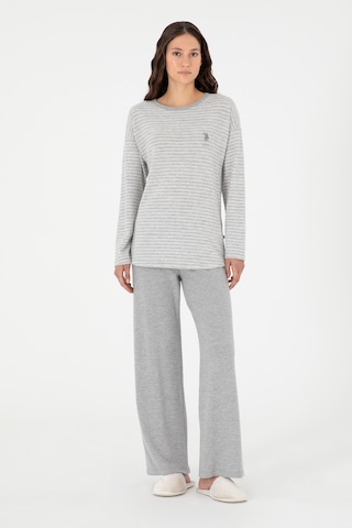 U.s. Polo Assn. Kadın Gri Melanj Pijama Takım 50302036-vr086 Gri Melanj