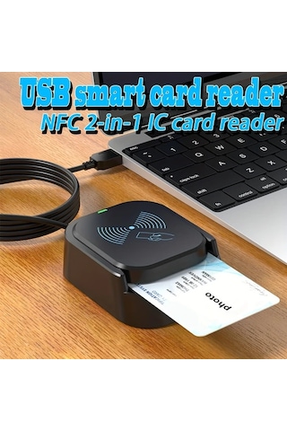Elmpaly Usb Akıllı Kart Okuyucu Nfc Yazıcı Sd Kart Yuvası Linux Uyumlu