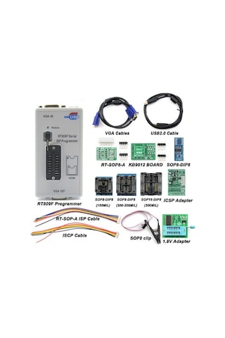 Rt809F Bios Makinası Universal Programlayıcı (11 Parça Adaptör Il