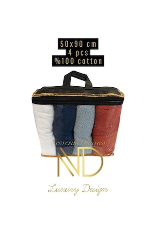 Eco Lounge 50x100 4'lü Havlu Prime 2 Açık Gri