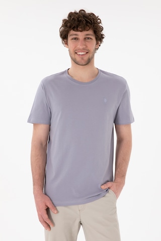 U.S. Polo Assn. Erkek Regular Fit Bisiklet Yaka Gri Basic Tişört 50305924-VR024