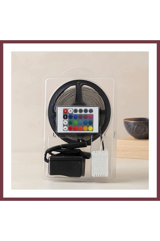 Storeşahin 5m Rgb Şerit Led Ip65 Kumandalı Adaptörlü Smd2835 54 Led/m Shn0720