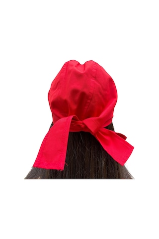 Formteks Aşçı Arka Kısım Bağlamalı Bandana Kırmızı