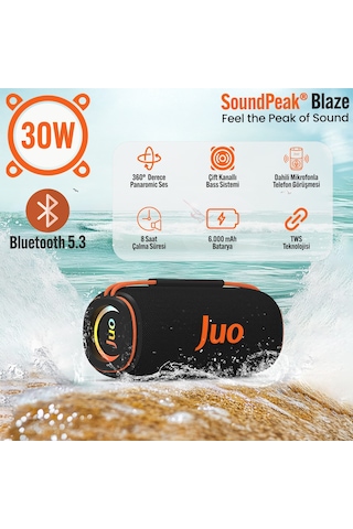 Juo Soundpeak Blaze 30w Rgb Bluetooth Hoparlör Kablosuz Taşınabilir Speaker