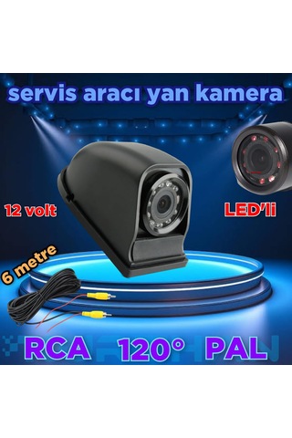 Yan Araç Kamerası Panelvan Servis V.b Araçlara Uyumlu 12 Volt