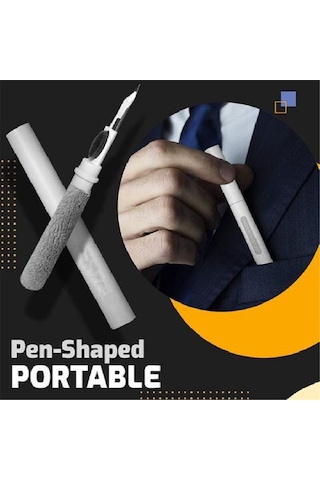 Xindoker Kulaklık Temizleme Seti: 3'ü 1 Arada Floklu Sünger, Yoğun Fırça Ve Metal Uç İle Airpods, Xiaomi, Huawei Uyumlu Beyaz