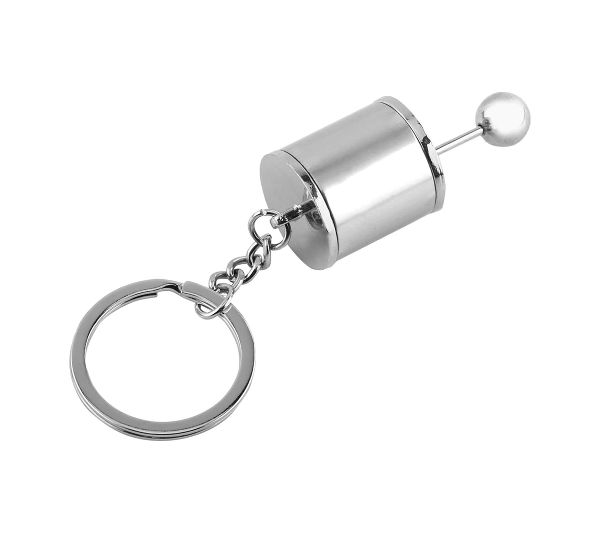 Wezone Mavi Metal Vites Kayışlı Anahtar Zinciri - 6 Vites Ve Geri Vites, Araba Severler İçin Koleksiyoncuk