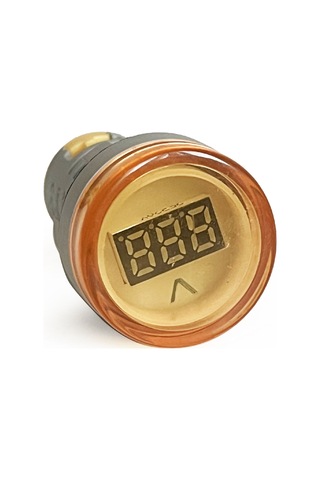 Mini Dijital Voltmetre 22mm Ac 60-500v Led Sarı Işık