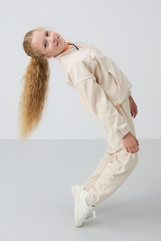 Tommy Life Bej Kalın Yumuşak Dokulu Standart Fit Nakışlı Polar Kız Çocuk Sweatshirt - 75157 Bej