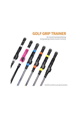 Mufunye Golf Vuruş Egzersiz Aleti - El Pozisyonu Düzeltici, Mavi, Plastik Malzeme, 6.1 1in, 22g, 1 Adet Paket Gümüş