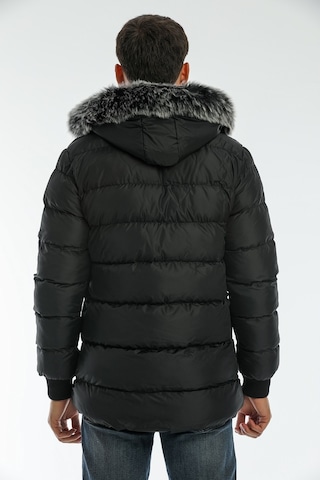 Slazenger Harshal In Erkek Kapüşonlu Şişme Siyah Mont & Kaban