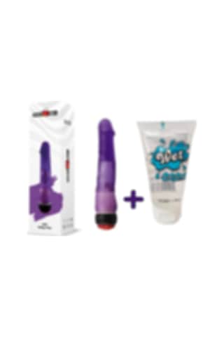 Hızlı Express Crazy Bull 18 Cm Titreşimli Jel Anal Vibratör Dildo Penis + 50 Ml Kaydırıcı