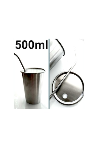 Omeniv 500ml 304 Çelik Bira Kola Bardağı Kupa Kahve Fincanı