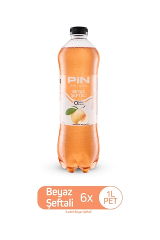 Pin Beyaz Şeftali Beyaz Çaylı Özel Seri - Şekersiz & Kalorisiz 1 Litre X 6 Adet Ice Tea