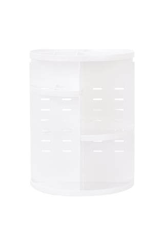 Youtek 360 Dönebilir Büyük Kapasiteli 7 Katlı Ayarlanabilir Makyaj Organizatörü - Yıkanabilir Beyaz