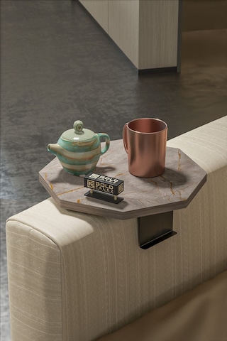 Yan Sehpa Ayarlanabilir Tepsi Dekoratif Modern Tepsi Sekizgen Gordion