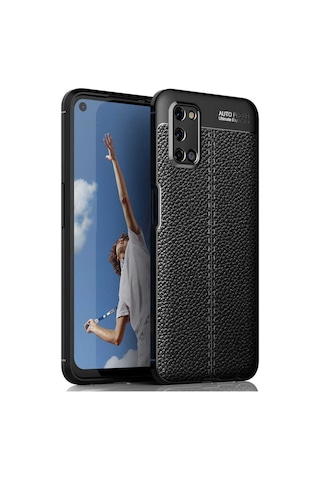 Oppo A72 Kılıf Zore Niss Deri Desenli Silikon Kılıf