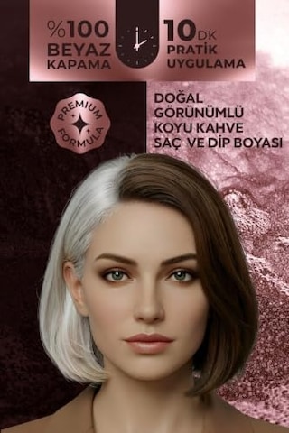 Expert Woman Beyaz Kapatıcı Şampuan Koyu Kahve Saç Boyası Amonyaksız Doğal Görünüm Diğer