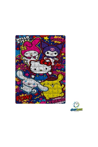 Hello Kitty 99 Parça Ayaklı Puzzle Dekoratif Çocuk Yapbozu 0217