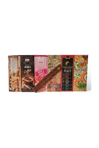 Coffee, Rose, Kamasutra, Money, Feng Shui, Luck Hediyeli 6x20 Tütsü