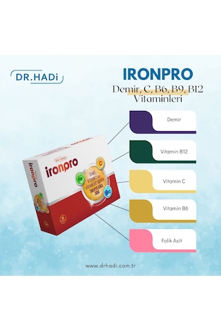 Dr. Hadi Ironpro Takviye Edici Gıda 30 Tablet Dr. Hadi Ironpro Takviye Edici Gıda 30 Tablet