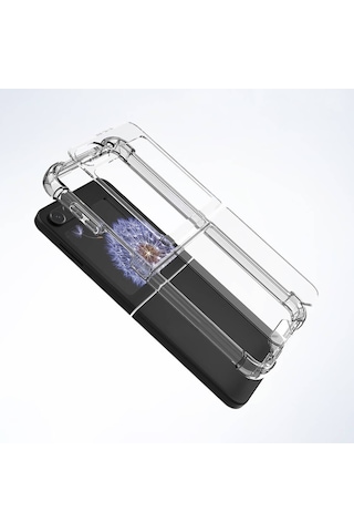 Mobilteam Galaxy Uyumlu Z Flip 6 Kılıf Nitro Anti Shock Silikon - Şeffaf Şeffaf