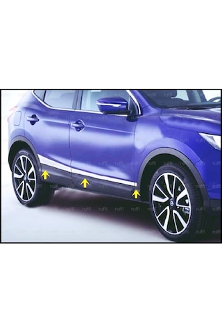 Nissan Qashqai Uyumlu Krom Yan Kapı Çıtası 6 Prç. 2013-2021 Arası P. Çelik