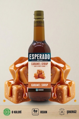 Şekersiz - Sugar Free Karamel Aromalı Kahve Şurubu 750 Ml - Barista Serisi Diğer