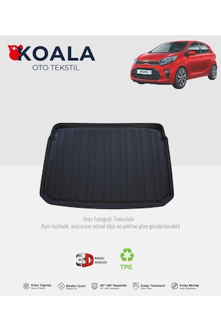 Kia Picanto 2018 Ve Sonrası 3d Bagaj Havuzu