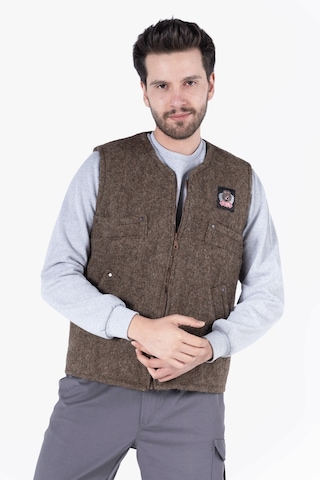 Keçe Yelek Kahverengi