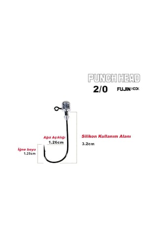 Fujin Punch Head 2/0 5gr Jighead 3 lü Paket