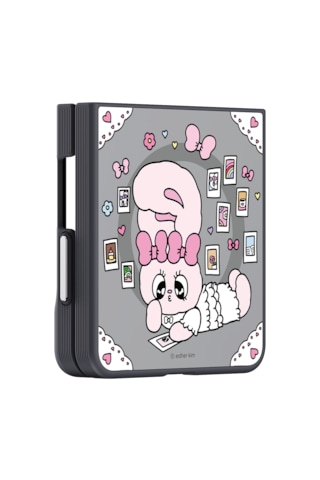 Samsung Galaxy Z Flip8 Aynalı Magnet Kılıf (Esther Bunny)