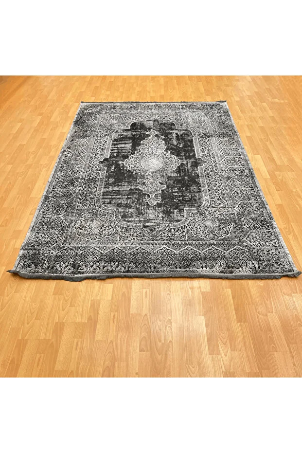 Mevlana Bazaar Mauritius 200 X 300 Bambu Yün Halı Bej - Lacivert