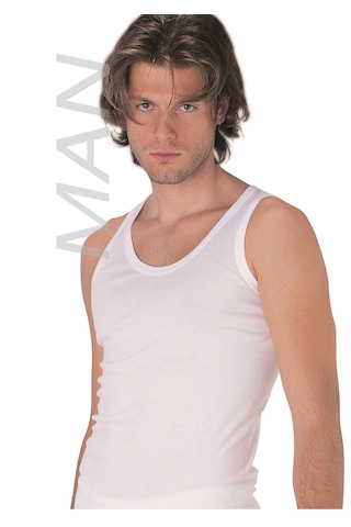 Erkek Beyaz Ribana Atlet % 100 Pamuklu Atlet 3'lü Paket 101-3b Beyaz