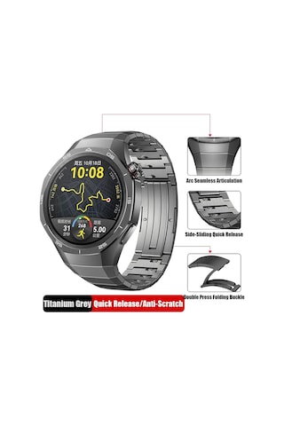 Huawei Watch Gt 6 Pro 46mm Kordon Baklalı Metal Kordon Titanyum Saate 1e-1 Uyum+kısıltma Apratı