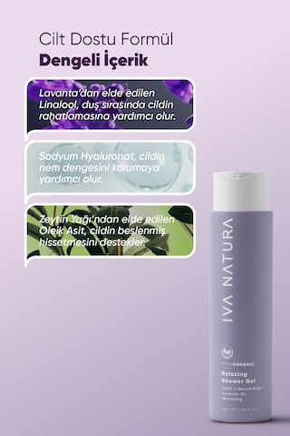 Iva Natura Lavanta Özlü Duş Jeli Organik Sertifikalı 350 ML