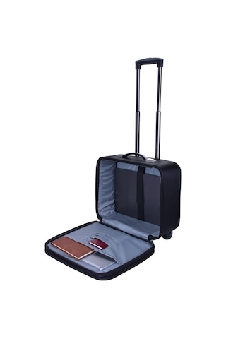 Çekçekli Orta Boy Lüx Kasalı Siyah Pilot, Evrak, Laptop, Notebook Çantası Karışık