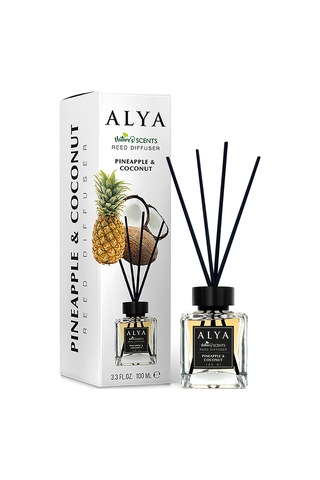 Alya Nature's Scents Green Tea + Hot Chocolate + Pine Apple & Coconut Bambu Çubuklu Oda Kokusu 3 x 100 ML