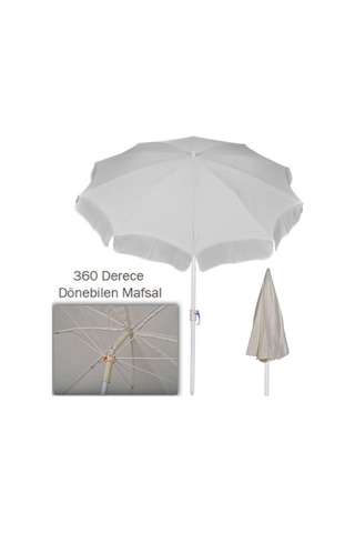 Alperensemsiyetic. 2 Metre Plaj Bahçe Teras Gölgelik Şemsiyesi Kalın Kumaş (431391516)
