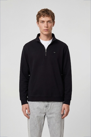Wrangler Pamuklu Regular Fit Dik Yaka Fermuarlı Selanik Örgü Sweatshirt Siyah