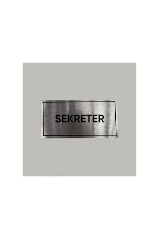 Aluminyum Kapı İsimliği Sekreter Yazılı Arkası Yapışkanlı 10x20 Cm Aluminyum Kapı İsimliği Sekreter Yazılı Arkası Yapışkanlı 10x20 Cm