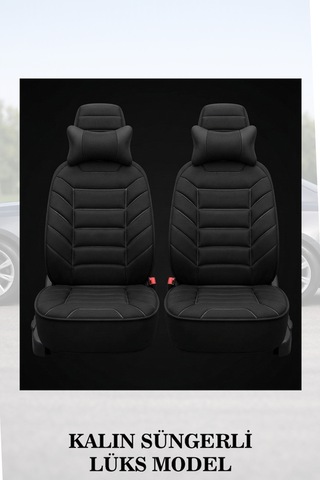 Renault Symbol 2008 Uyumlu Premium Siyah Renk Lüks 2 Adet Minder Ve Yastık