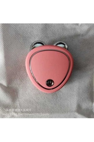 Tysm Taşınabilir Şarjlı Çift Rulo Masaj Aleti Mikro Akım Güzellik Cihazı Pembe Evde Kolay Kullanım İçin Mükemmel Pembe