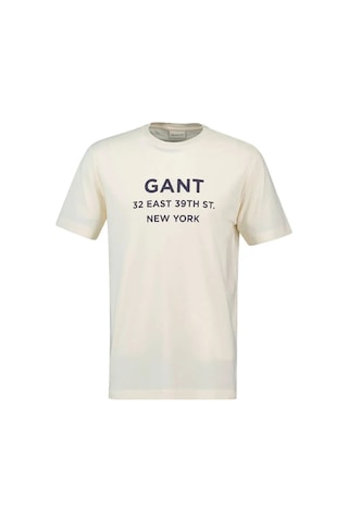 Gant Erkek T-shırt 2003301-130 Krem