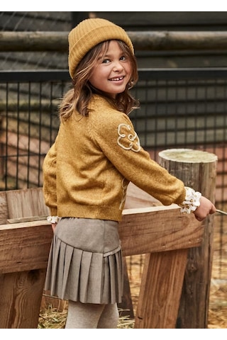 Mayoral Kız Çocuk Pileli Etek 4909 Vizon