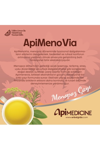 Apimedicine Apimenovia Fonksiyonel Bitki Ekstrakt Çayı 12 Stick 84 G