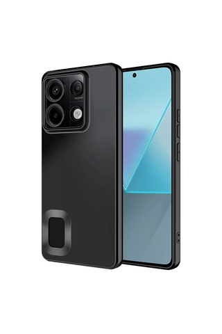 Xiaomi Redmi Note 13 Pro 4g Kılıf Tek Kamera Çerçeveli Logo Gösteren Omega Kapak