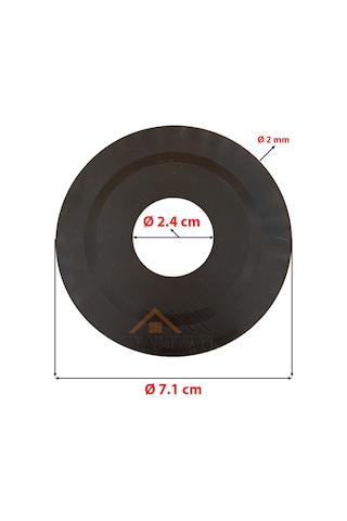 Siamp Rezervuar Basmalı İç Takım Boşaltma Grubu Contası 2.4x7.1cm Siamp 2.4X7.1 CM Siyah