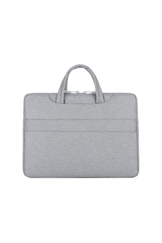 Vkemall Gri Su Geçirmez Ofis Çantası - 15.6" Tablet Dizüstü Bilgisayar Kılıfı, Çizilmeye Dayanıklı, Omuz Kemerli Gri