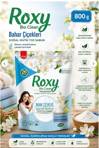 Dalan Roxy Bio Clean Doğal Matik Toz Sabun Bahar Çiçekleri 800 Gr X 4 Adet
